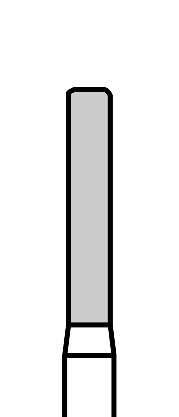 Diamantový vrtáček, černý válec, oblé hrany (L = 8 mm), do červeného kolénka, velmi hrubá zrnitost, Ø 1,6 mm – 806 314 158 544 016