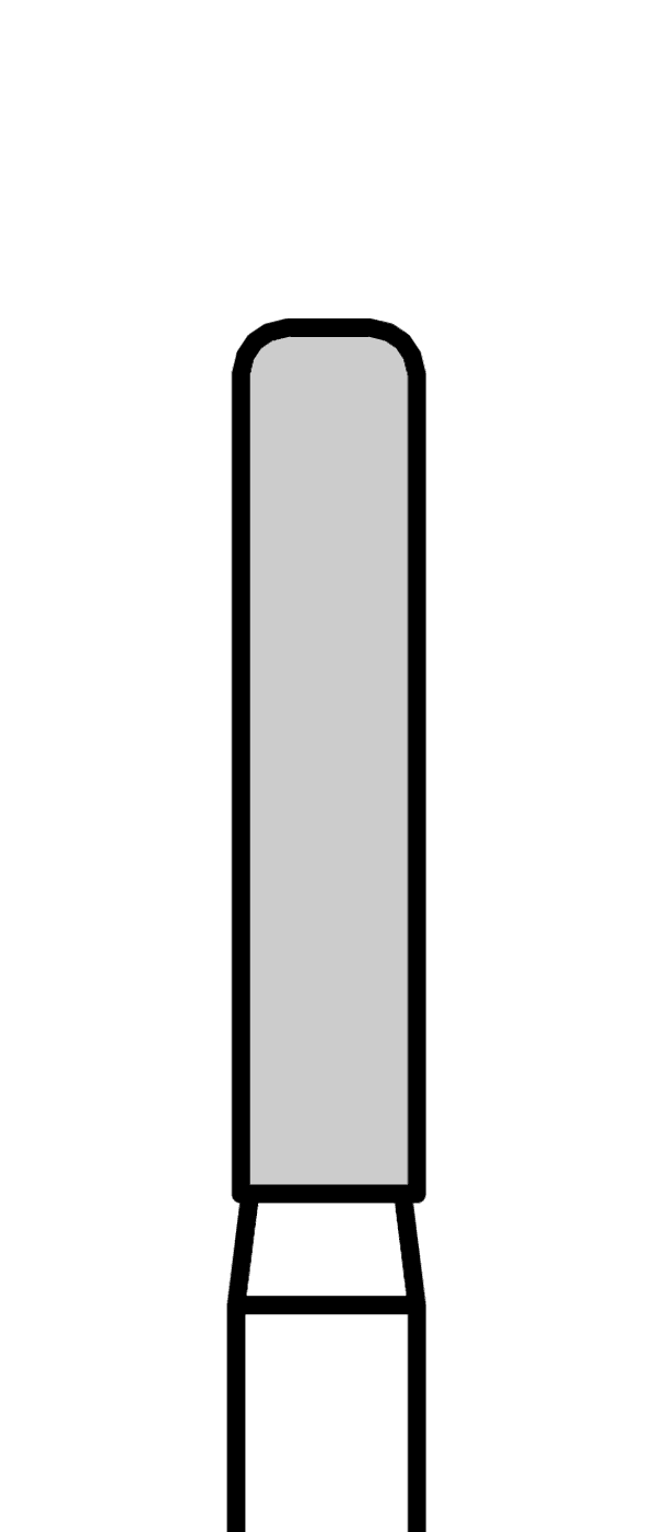 Diamantový vrtáček, černý válec, oblé hrany (L = 8 mm), do červeného kolénka, velmi hrubá zrnitost, Ø 1,8 mm – 806 314 158 544 018