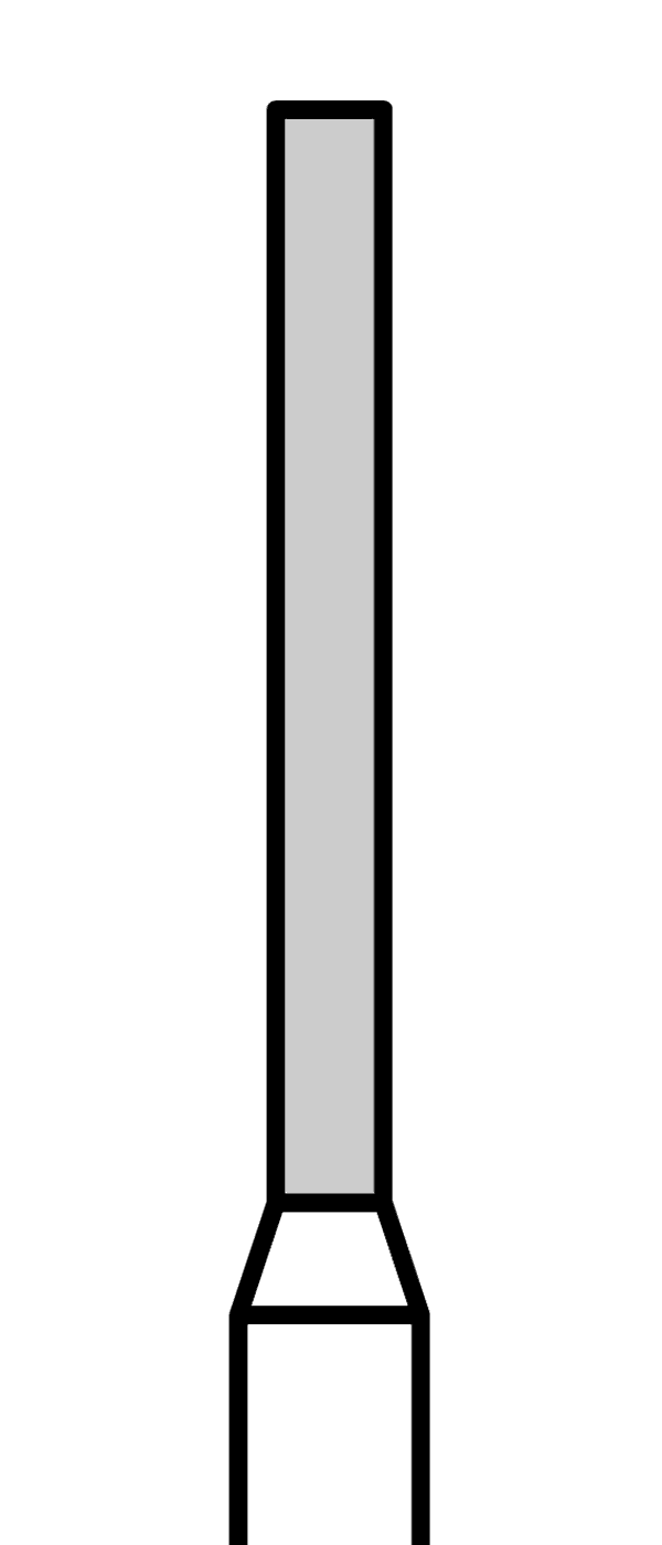 Diamantový vrtáček, zelený válec, dlouhý (L = 10 mm), do červeného kolénka, hrubá zrnitost, Ø 1,2 mm – 806 314 112 534 012