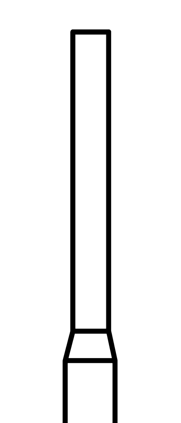Diamantový vrtáček, modrý válec, jen čelně obložený, do mikromotoru, střední zrnitost, Ø 1,2 mm – 806 104 150 524 012