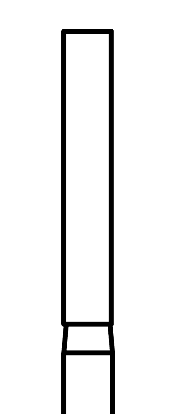 Diamantový vrtáček, modrý válec, jen čelně obložený, do mikromotoru, střední zrnitost, Ø 1,6 mm – 806 104 150 524 016