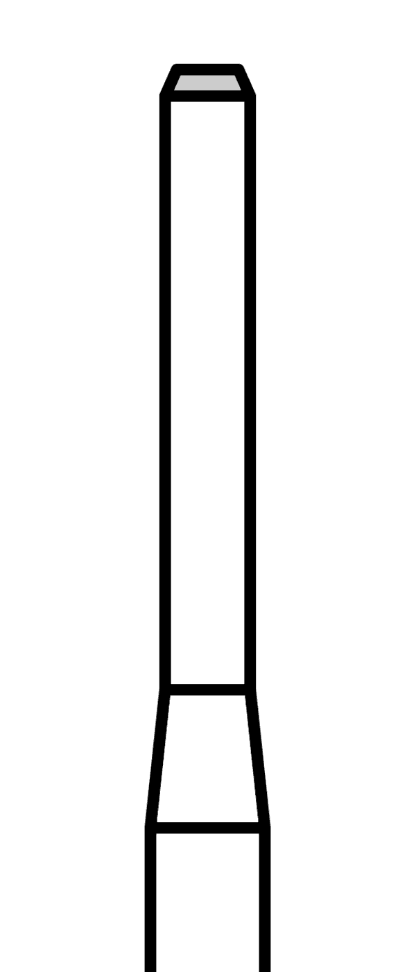 Diamantový vrtáček, modrý válec, jen čelně obložený, do červeného kolénka, střední zrnitost, Ø 1,2 mm – 806 313 722 524 012