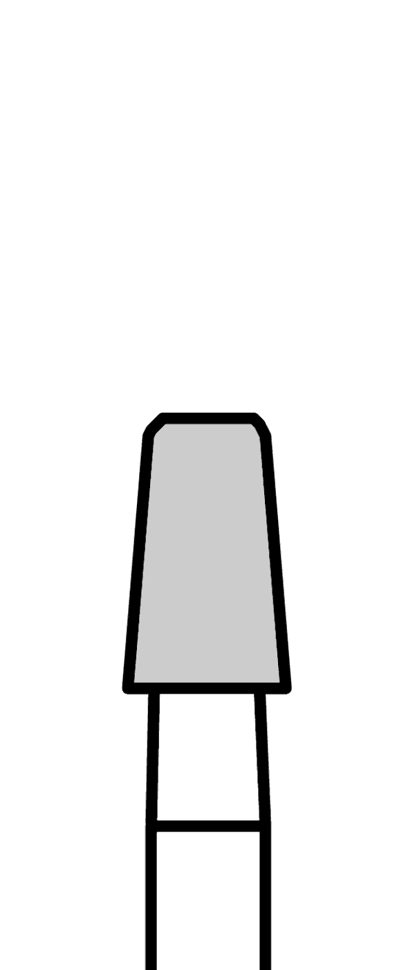 Diamantový vrtáček, modrý kónus, oblé hrany (L = 4 mm), do mikromotoru, střední zrnitost, Ø 2,5 mm – 806 104 544 524 025