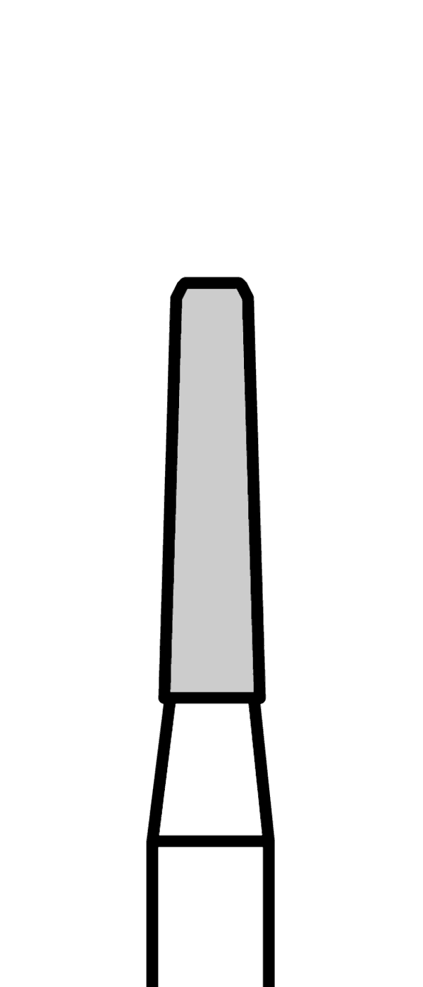 Diamantový vrtáček, modrý kónus, oblé hrany (L = 6 mm), do modrého kolénka, střední zrnitost, Ø 1,6 mm – 806 204 545 524 016