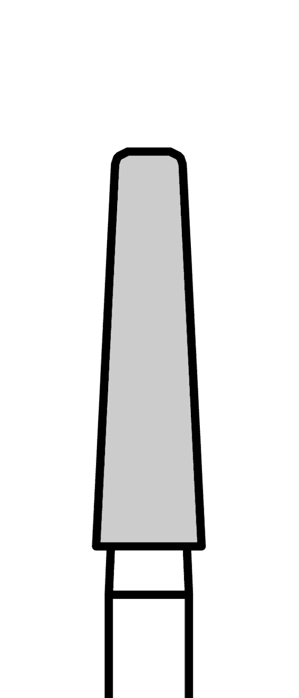 Diamantový vrtáček, červený kónus, oblé hrany (L = 8 mm), do mikromotoru, jemná zrnitost, Ø 2,3 mm – 806 104 546 514 023