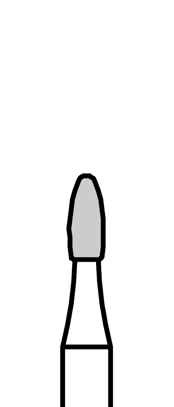 Diamantový vrtáček, žluté vajíčko, do červeného kolénka, velmi jemná zrnitost, Ø 1,4 mm – 806 313 277 504 014