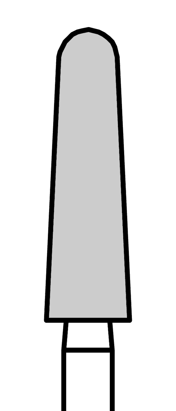 Diamantový vrtáček, zelený kónus, oblý (L = 10 mm), do červeného kolénka, hrubá zrnitost, Ø 3,1 mm – 806 314 199 534 031