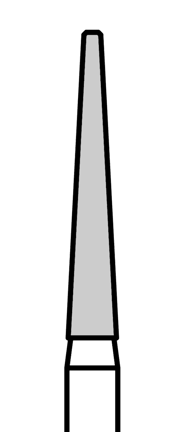 Diamantový vrtáček, zelený kónus, oblé hrany (L = 10 mm), do červeného kolénka, hrubá zrnitost, Ø 1,8 mm – 806 314 553 534 018