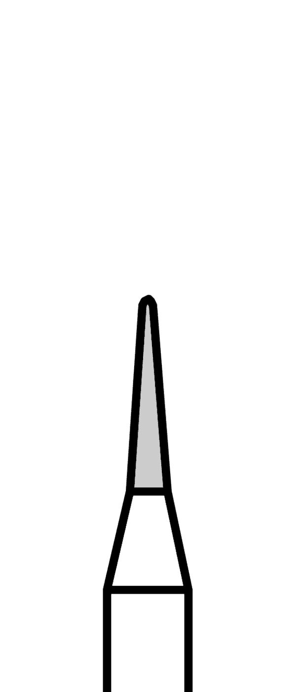 Diamantový vrtáček, modrá špička, do červeného kolénka, střední zrnitost, Ø 1 mm – 806 313 164 524 010