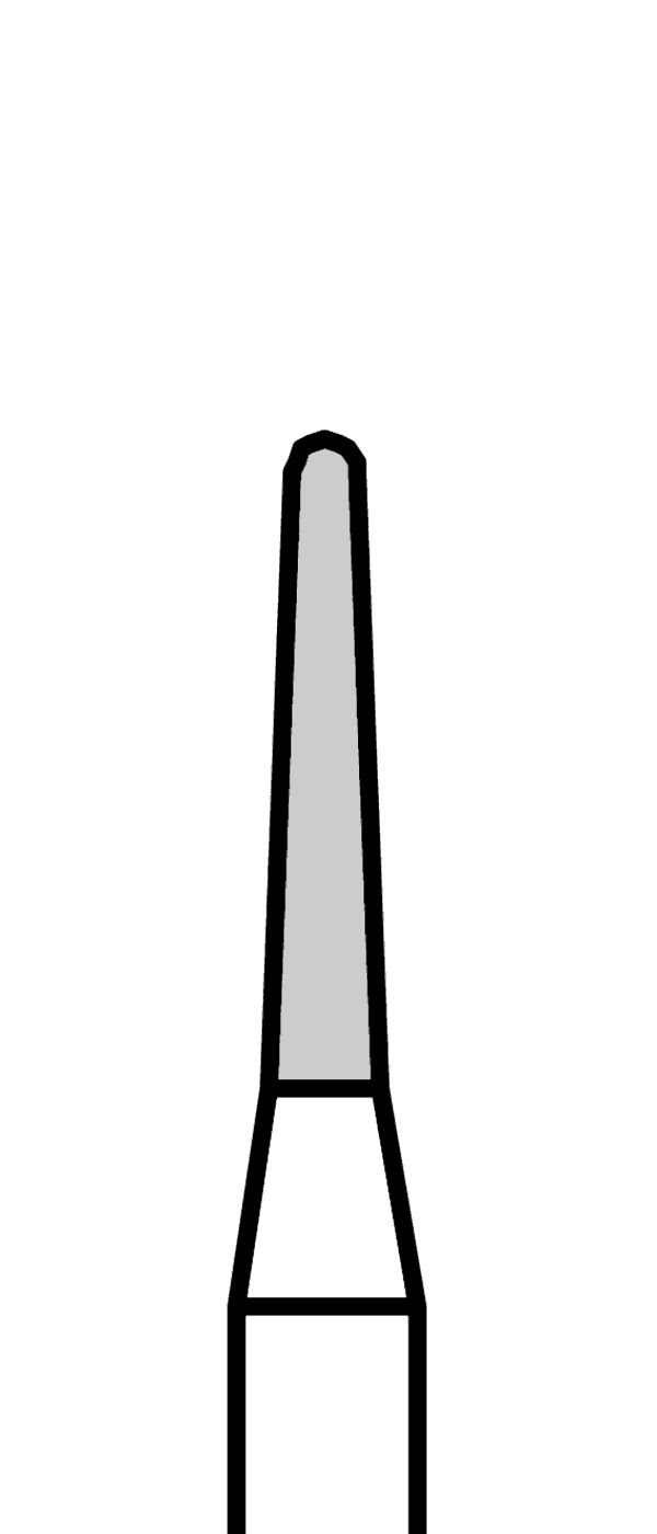 Diamantový vrtáček, zelený kónus, oblý (L = 6 mm), do mikromotoru, hrubá zrnitost, Ø 1,2 mm – 806 104 197 534 012