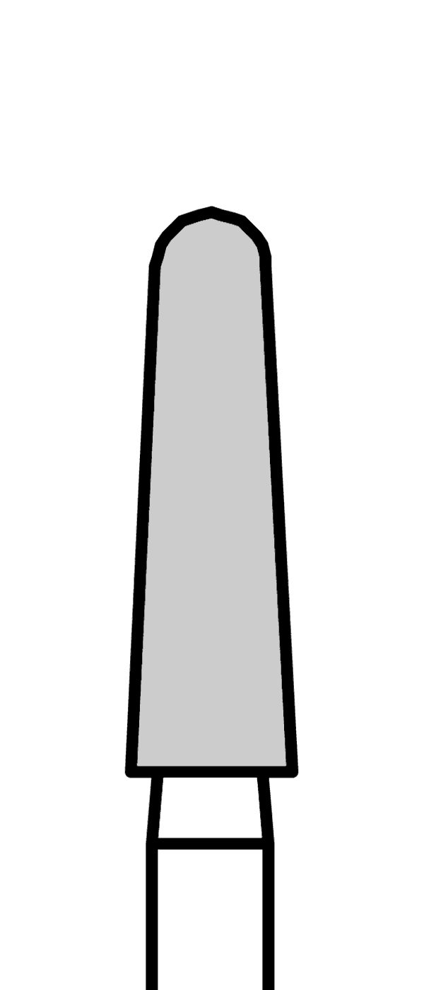 Diamantový vrtáček, červený kónus, oblý (L = 8 mm), do červeného kolénka, jemná zrnitost, Ø 2,5 mm – 806 314 198 514 025
