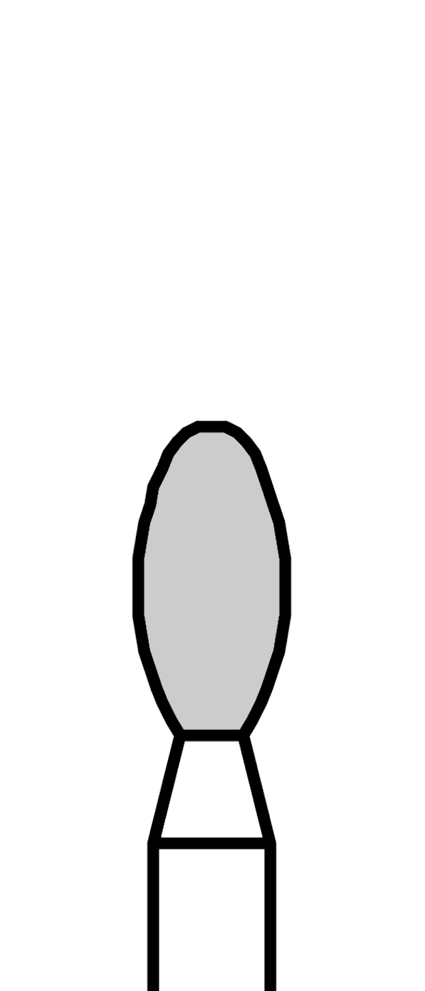 Diamantový vrtáček, bílé vajíčko, do červeného kolénka, ultra jemná zrnitost, Ø 2,3 mm – 806 314 277 494 023