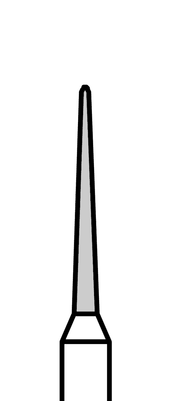 Diamantový vrtáček, modrá špička (L = 8 mm), do mikromotoru, střední zrnitost, Ø 1 mm – 806 104 165 524 010
