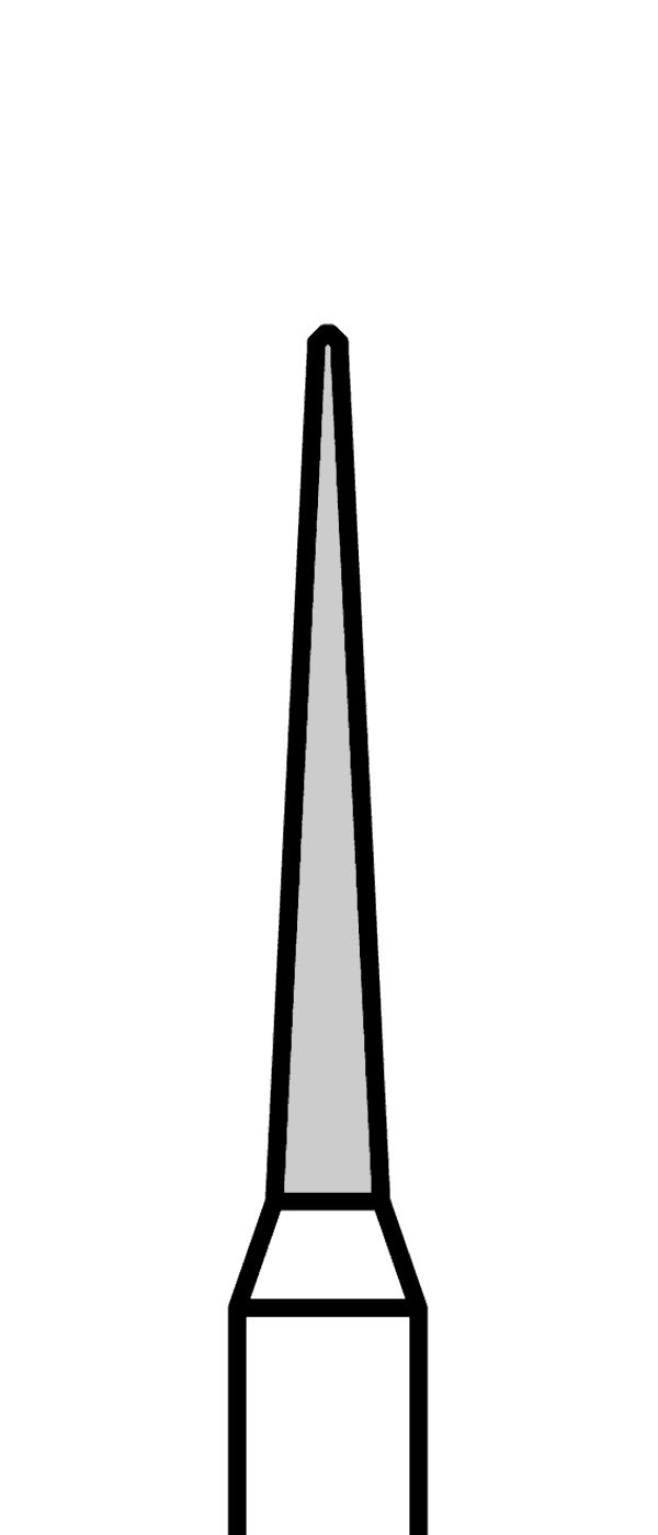 Diamantový vrtáček, červená špička (L = 8 mm), do modrého kolénka, jemná zrnitost, Ø 1,2 mm – 806 204 165 514 012