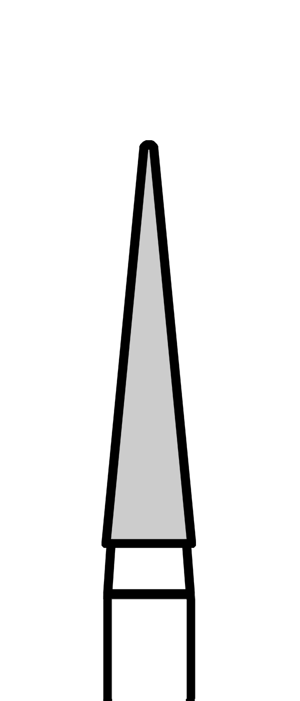 Diamantový vrtáček, červená špička (L = 8 mm), do červeného kolénka, jemná zrnitost, Ø 1,8 mm – 806 314 165 514 018