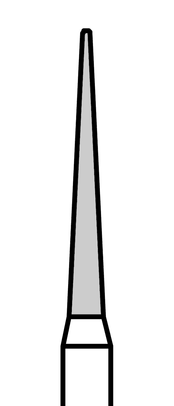 Diamantový vrtáček, modrá špička (L = 10 mm), do červeného kolénka, střední zrnitost, Ø 1,4 mm – 806 314 166 524 014