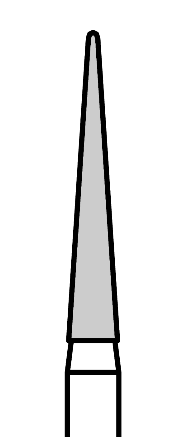 Diamantový vrtáček, žlutá špička (L = 10 mm), do mikromotoru, velmi jemná zrnitost, Ø 1,8 mm – 806 104 166 504 018