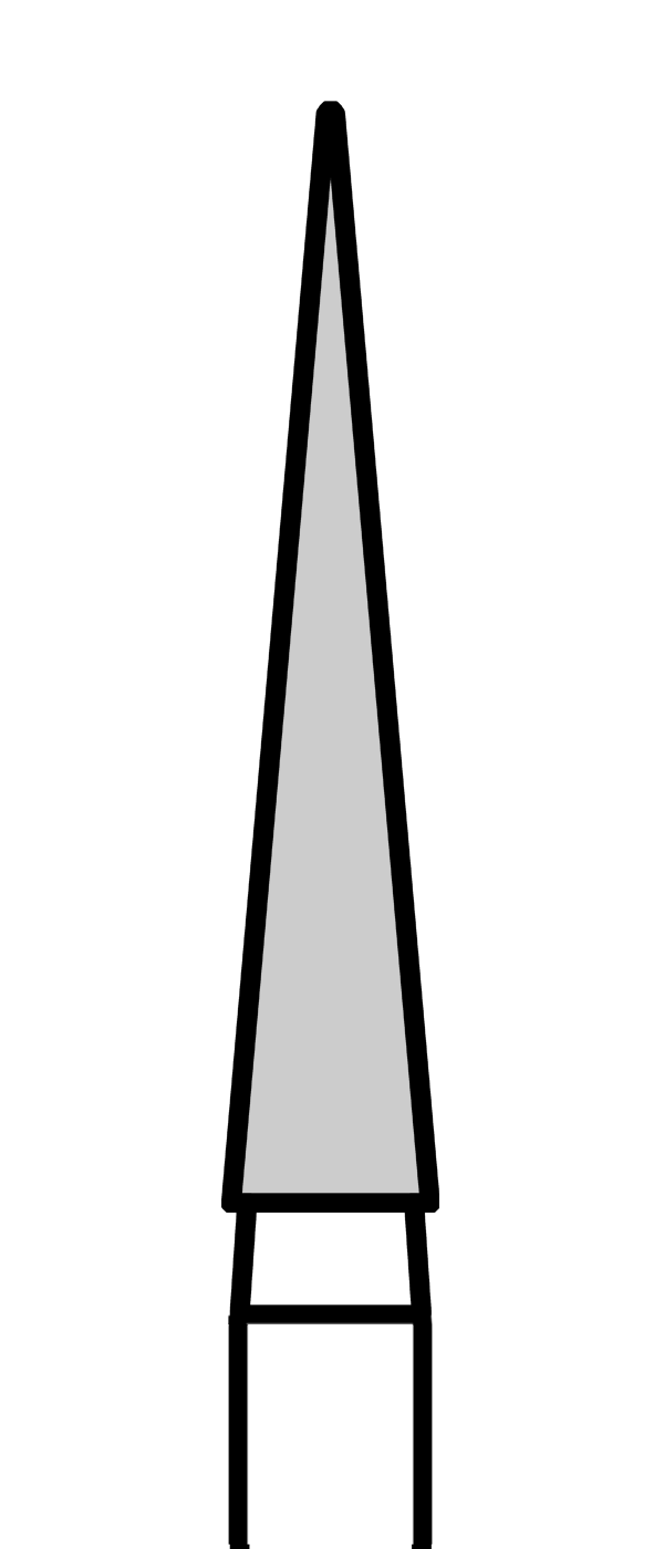 Diamantový vrtáček, zelená špička (L = 10 mm), do modrého kolénka, hrubá zrnitost, Ø 2,1 mm – 806 204 166 534 021