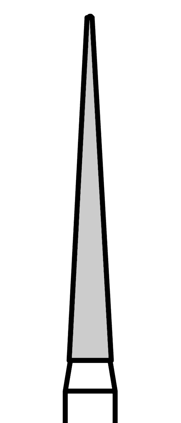 Diamantový vrtáček, zelená špička, dlouhá (L = 11,5 mm), do modrého kolénka, hrubá zrnitost, Ø 1,8 mm – 806 204 167 534 018