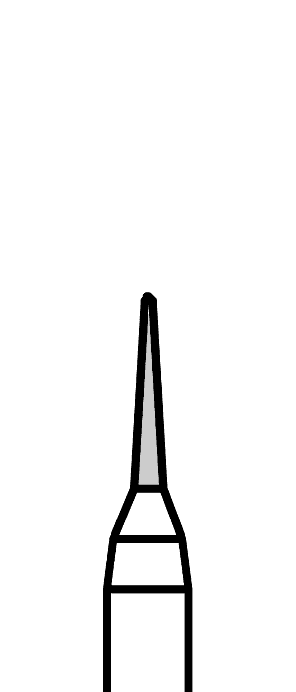 Diamantový vrtáček, modrá špička, speciální, do červeného kolénka, střední zrnitost, Ø 1,6 mm – 806 313 465 524 016