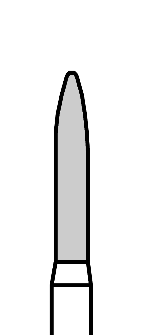 Diamantový vrtáček, žlutý plamen (L = 8 mm), do modrého kolénka, velmi jemná zrnitost, Ø 1,6 mm – 806 204 249 504 016