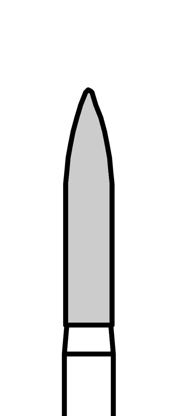 Diamantový vrtáček, modrý plamen (L = 8 mm), do červeného kolénka, střední zrnitost, Ø 1,8 mm – 806 314 249 524 018