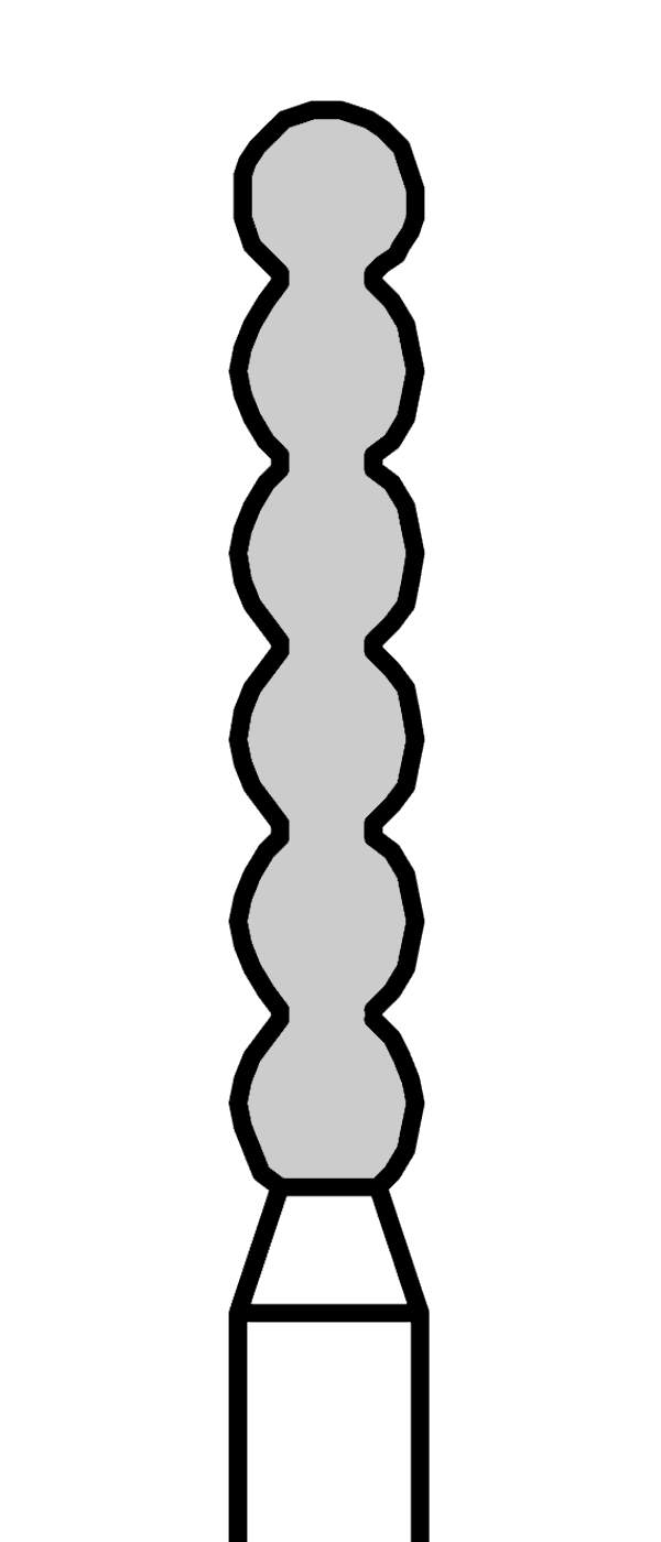 Diamantový vrtáček, modrý reducer (6 dílný), válec, do modrého kolénka, střední zrnitost, Ø 1,8 mm – 806 204 515 524 018