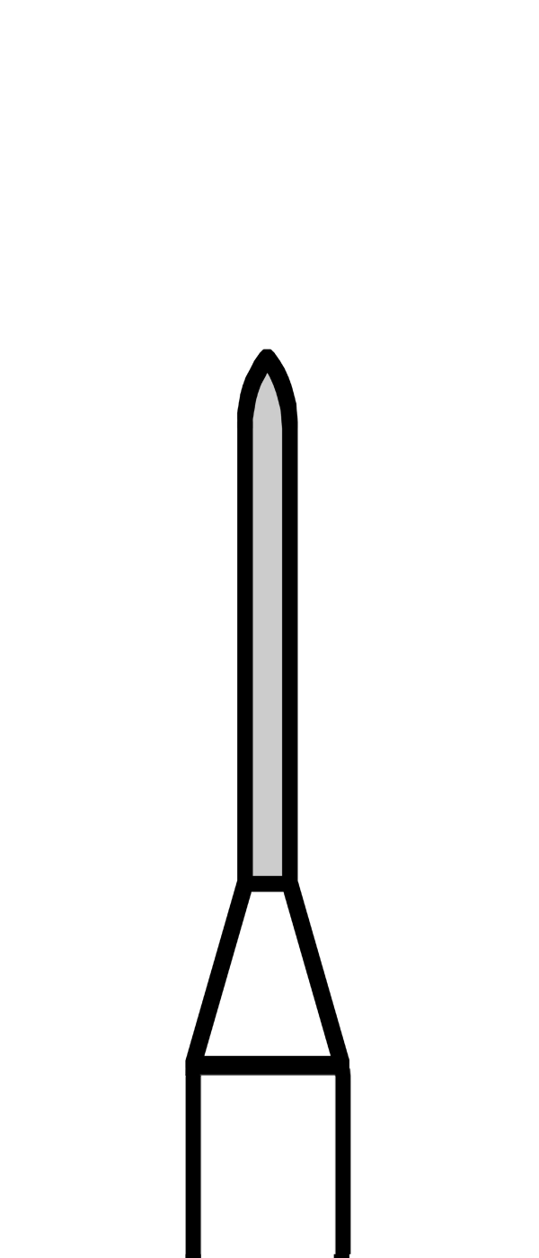 Diamantový vrtáček, zelené torpédo (L = 6 mm), do červeného kolénka, hrubá zrnitost, Ø 0,8 mm – 806 314 288 534 008