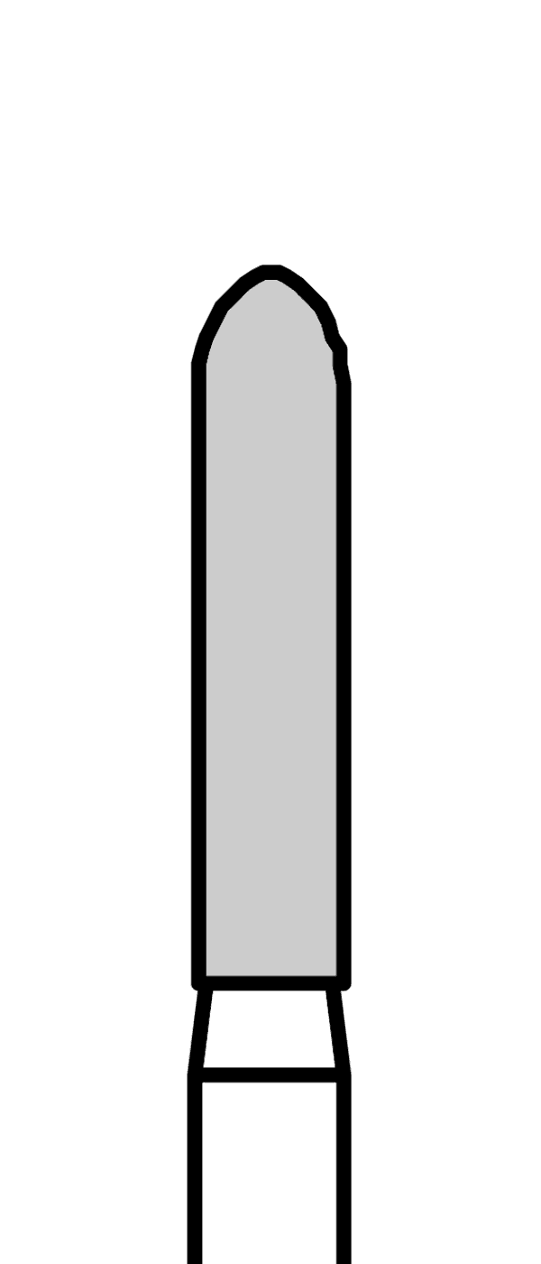 Diamantový vrtáček, zelené torpédo (L = 8 mm), do červeného kolénka, hrubá zrnitost, Ø 1,8 mm – 806 314 289 534 018