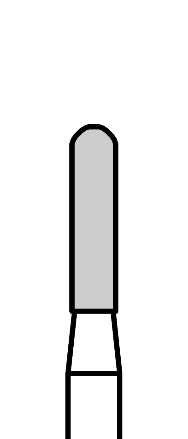 Diamantový vrtáček, zelené torpédo, oblé (L = 6 mm), do červeného kolénka, hrubá zrnitost, Ø 1,6 mm – 806 314 140 534 016