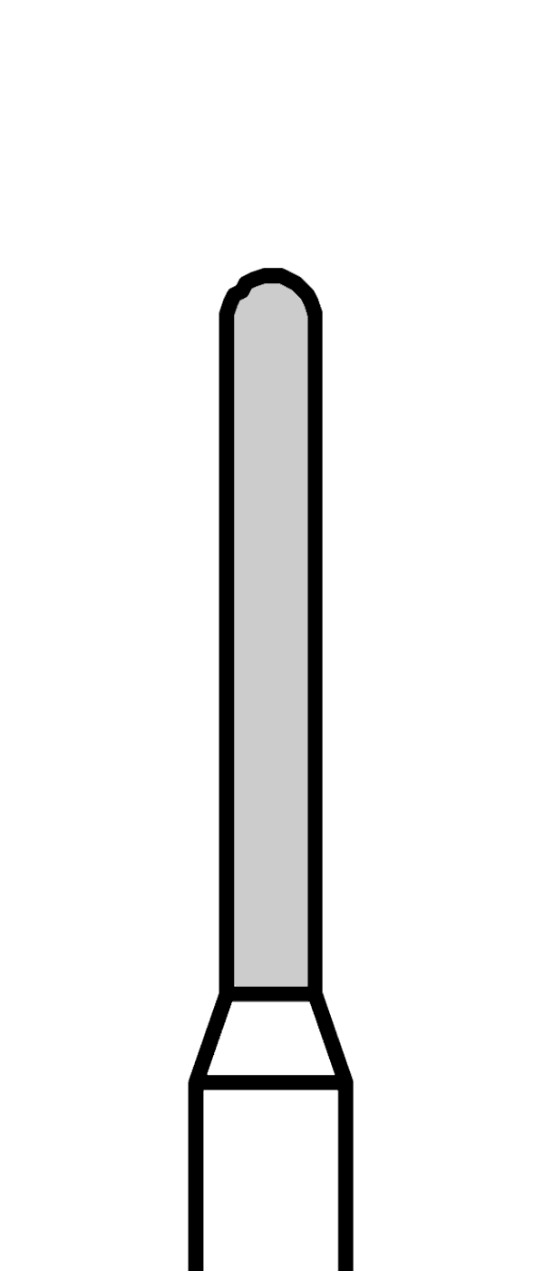 Diamantový vrtáček, zelené torpédo, oblé (L = 8 mm), do mikromotoru, hrubá zrnitost, Ø 1,2 mm – 806 104 141 534 012