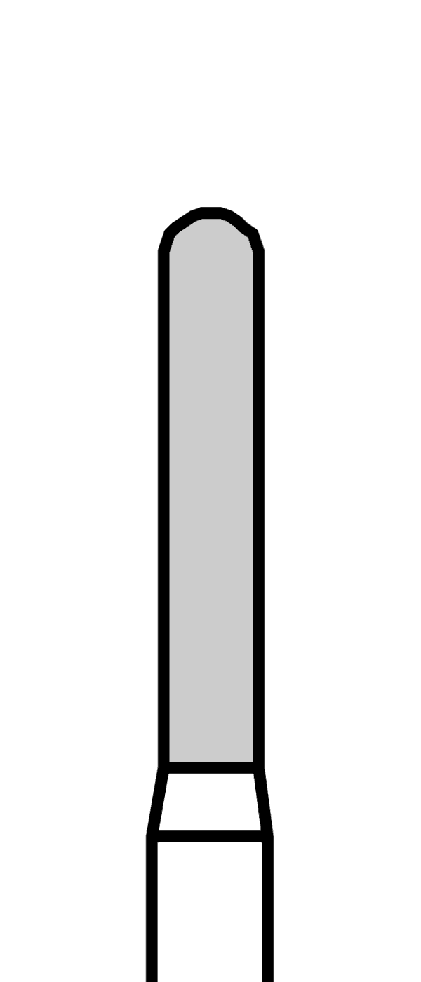 Diamantový vrtáček, zelené torpédo, oblé (L = 8 mm), do červeného kolénka, hrubá zrnitost, Ø 1,6 mm – 806 313 141 534 016