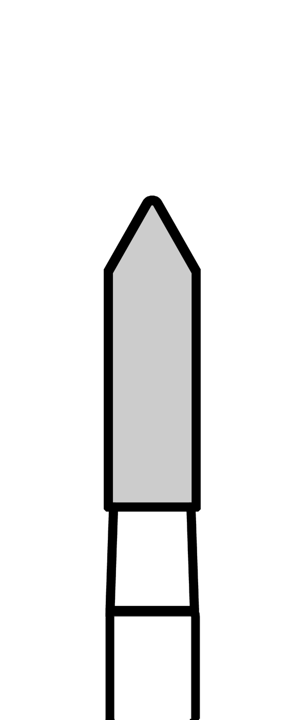 Diamantový vrtáček, červený válec, špičatý, Marxkors (L = 6 mm), do červeného kolénka, jemná zrnitost, Ø 1,8 mm – 806 314 129 514 018