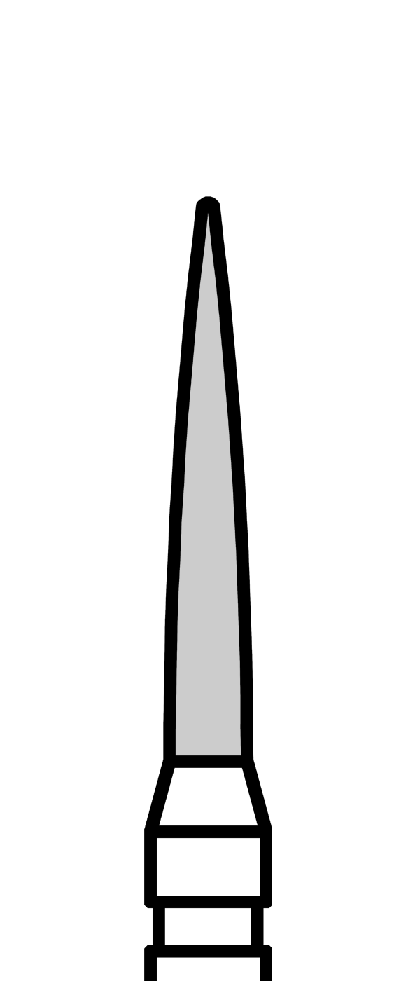 Diamantový vrtáček, červený plamen, do červeného kolénka, jemná zrnitost, Ø 1,2 mm – 806 314 496 514 012