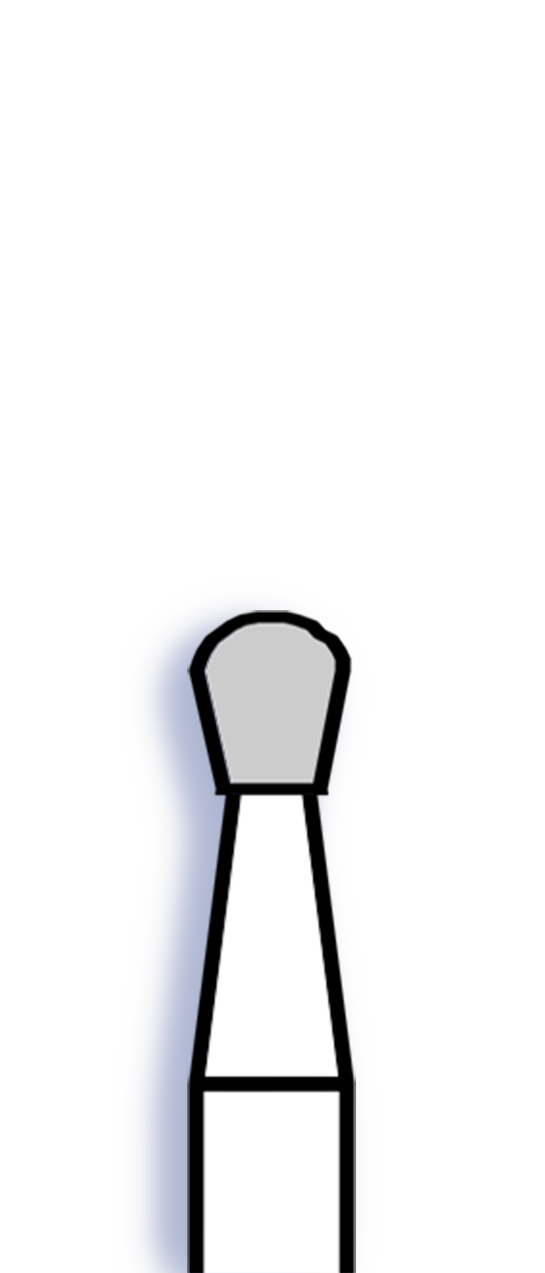 Tvrdokovový finír, hruška, 12 břitů, do červeného kolénka, Ø 1,8 mm
