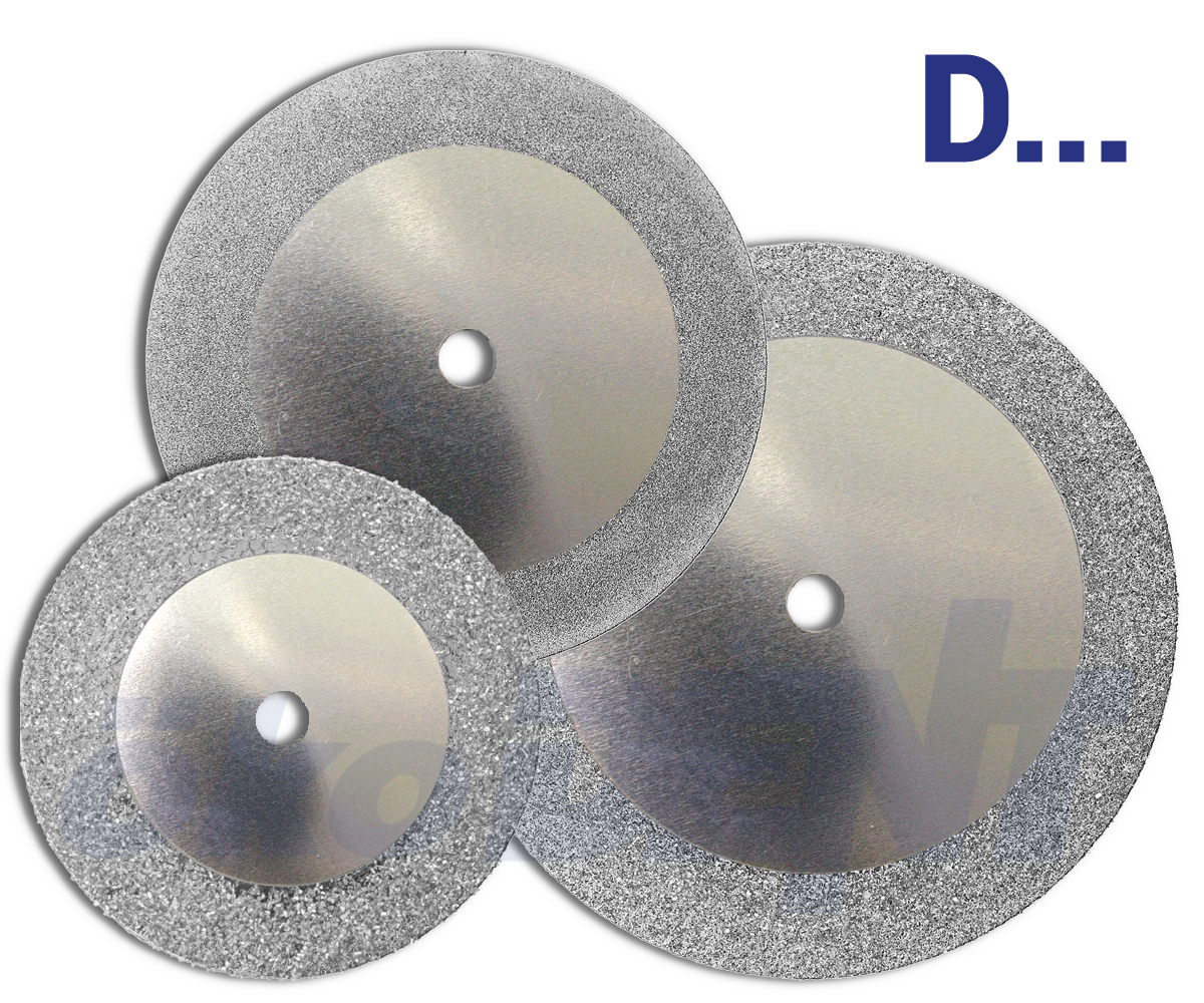 Diamantový disk, modrý široké ostří, do mikromotoru, střední zrnitost, Ø 16 mm