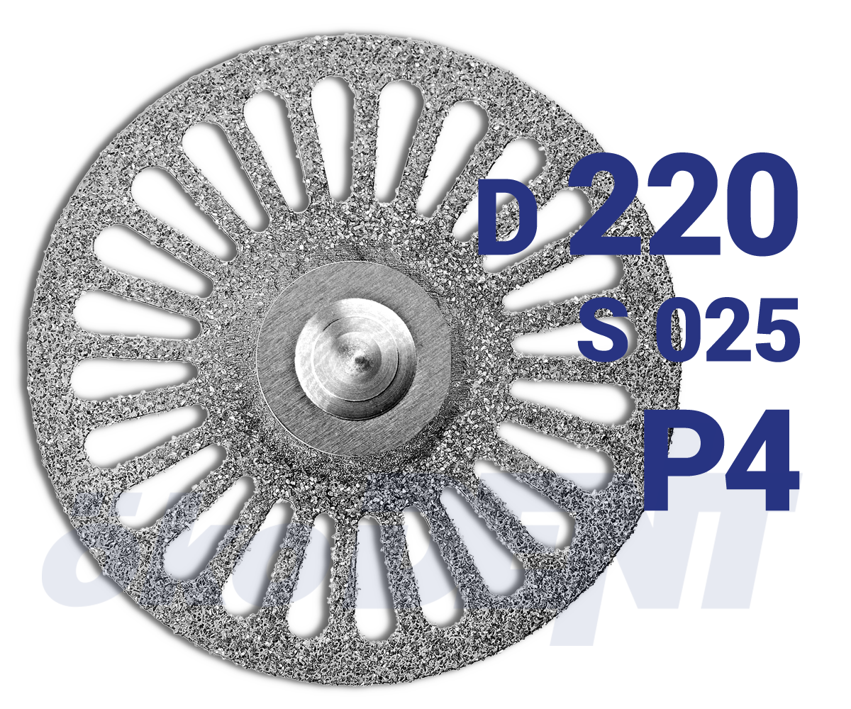 Diamantový disk, modrý superflex, perforovaný P4, do mikromotoru, střední zrnitost, Ø 22 mm