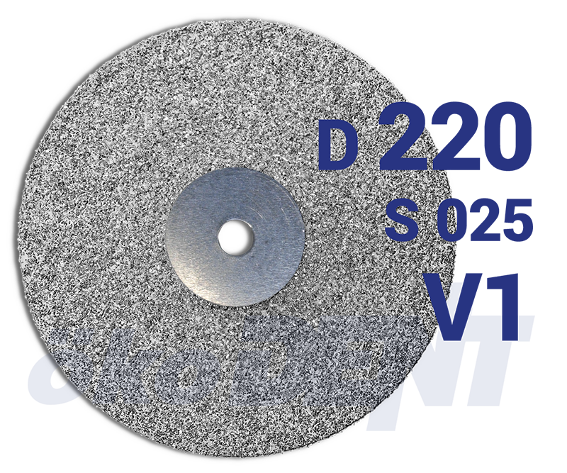 Diamantový disk, modrý superflex, plný diamant V1, do mikromotoru, střední zrnitost, Ø 22 mm