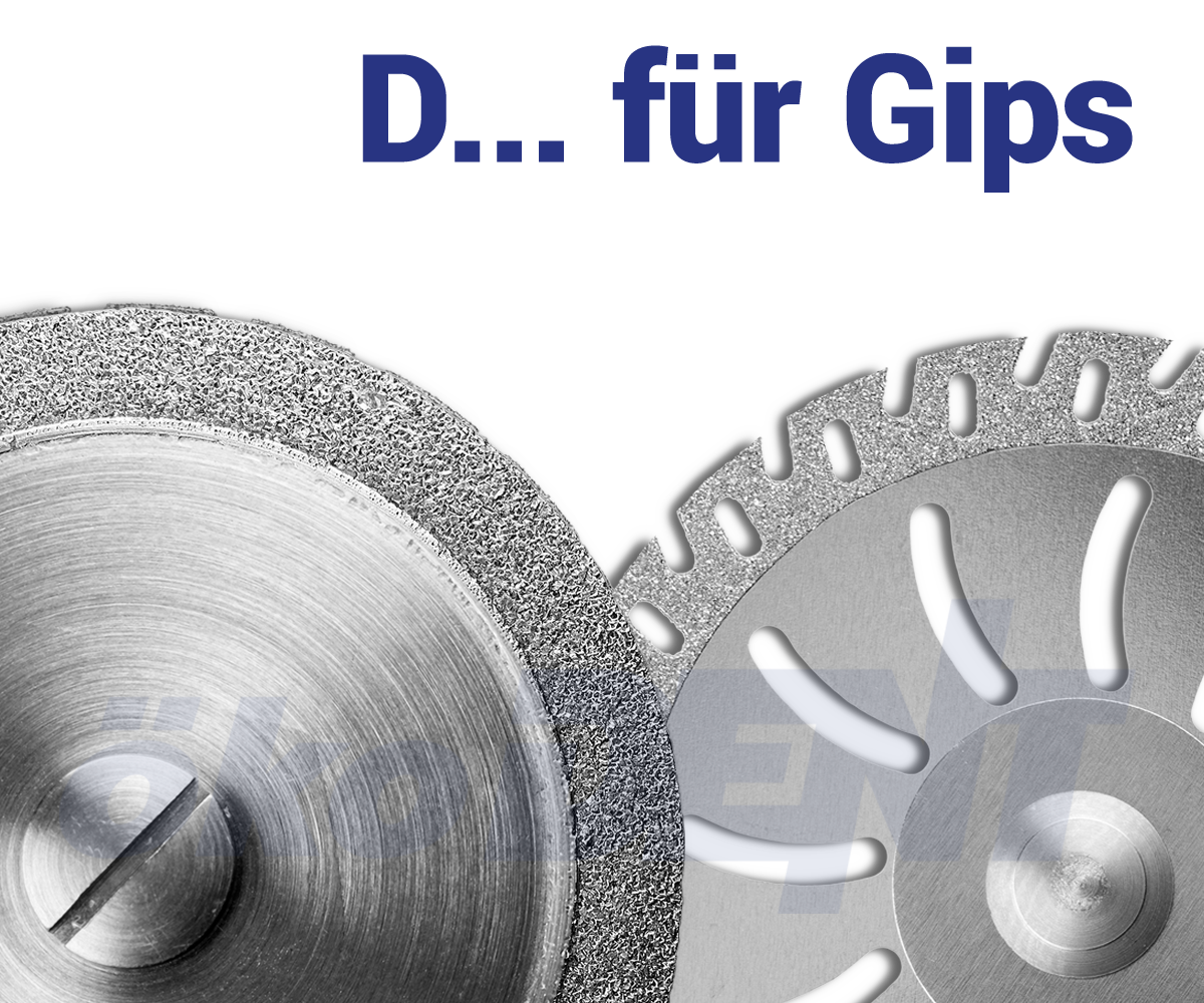 Modrý diamantový disk na sádru, do mikromotoru, střední zrnitost, Ø 30 mm