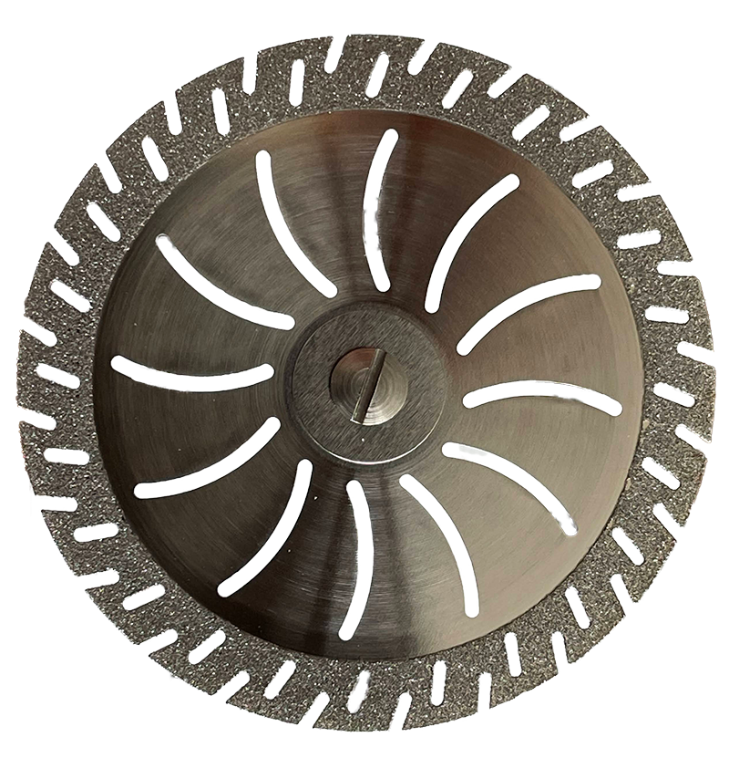 Modrý diamantový disk na sádru, do mikromotoru, střední zrnitost, Ø 45 mm