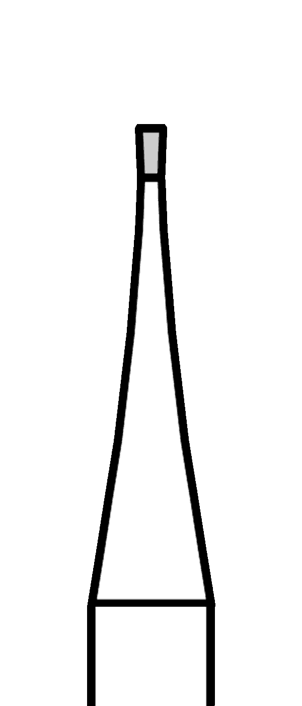 Tvrdokovový vrtáček, obrácený kónus, do mikromotoru, Ø 0,6 mm
