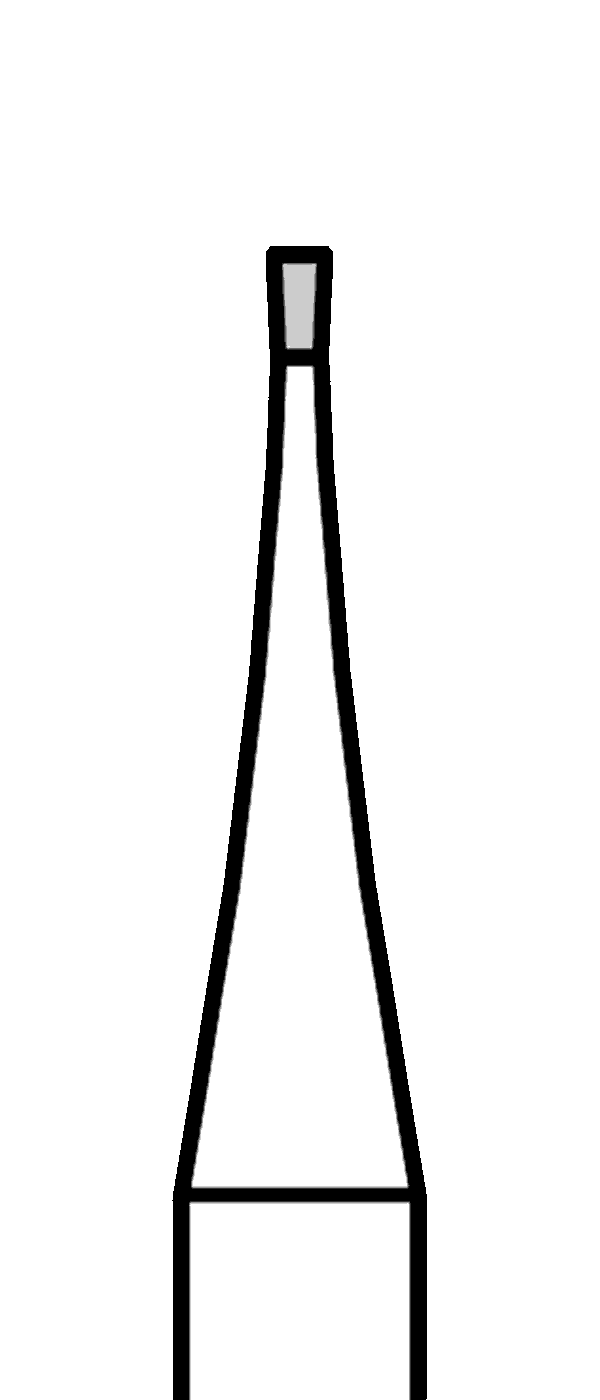 Tvrdokovový vrtáček, obrácený kónus, do červeného kolénka, Ø 0,7 mm