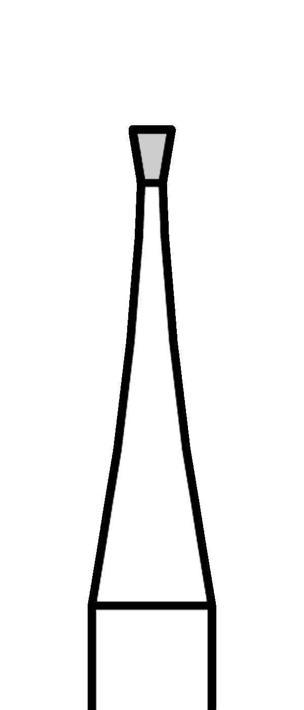Tvrdokovový vrtáček, obrácený kónus, do červeného kolénka, Ø 0,8 mm