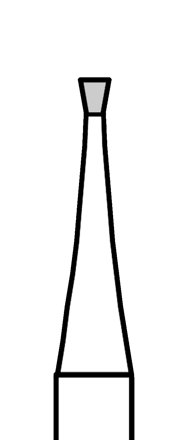 Tvrdokovový vrtáček, obrácený kónus, do modrého kolénka, Ø 0,9 mm