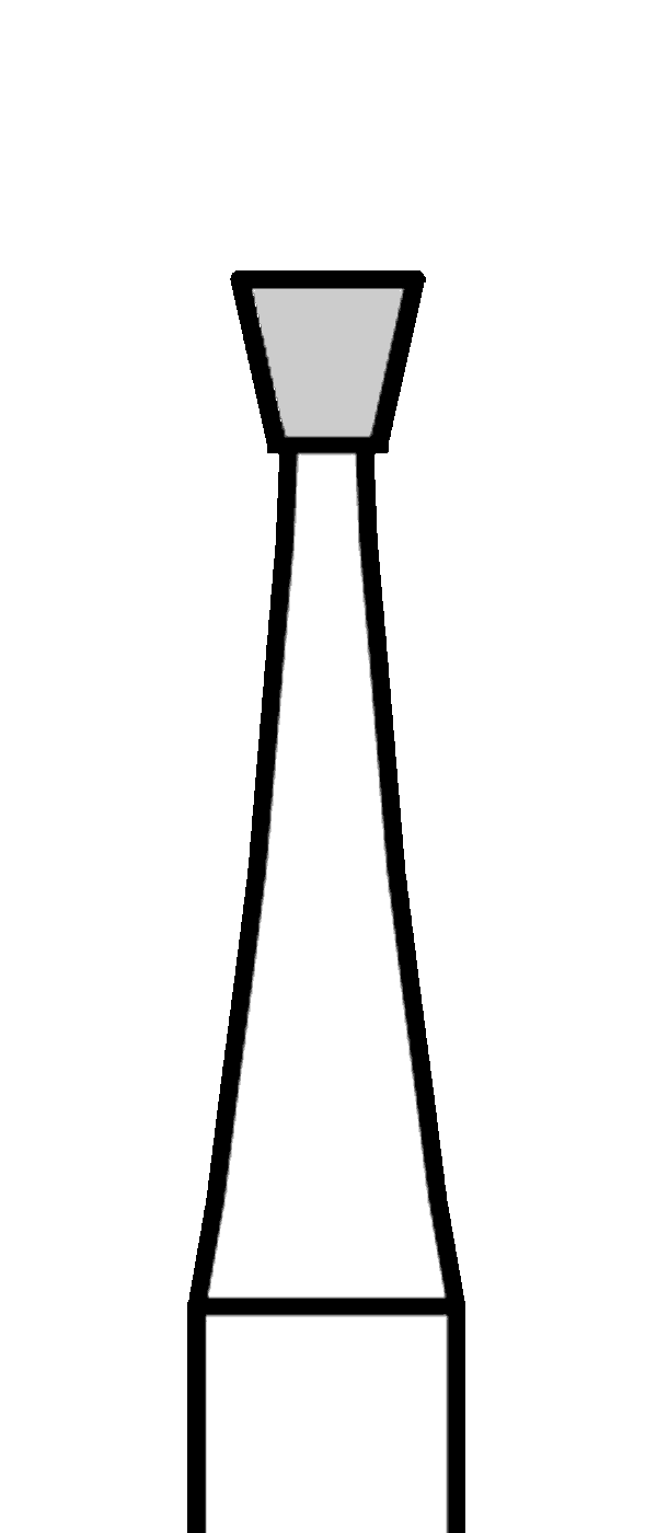 Tvrdokovový vrtáček, obrácený kónus, do modrého kolénka, Ø 1,6 mm