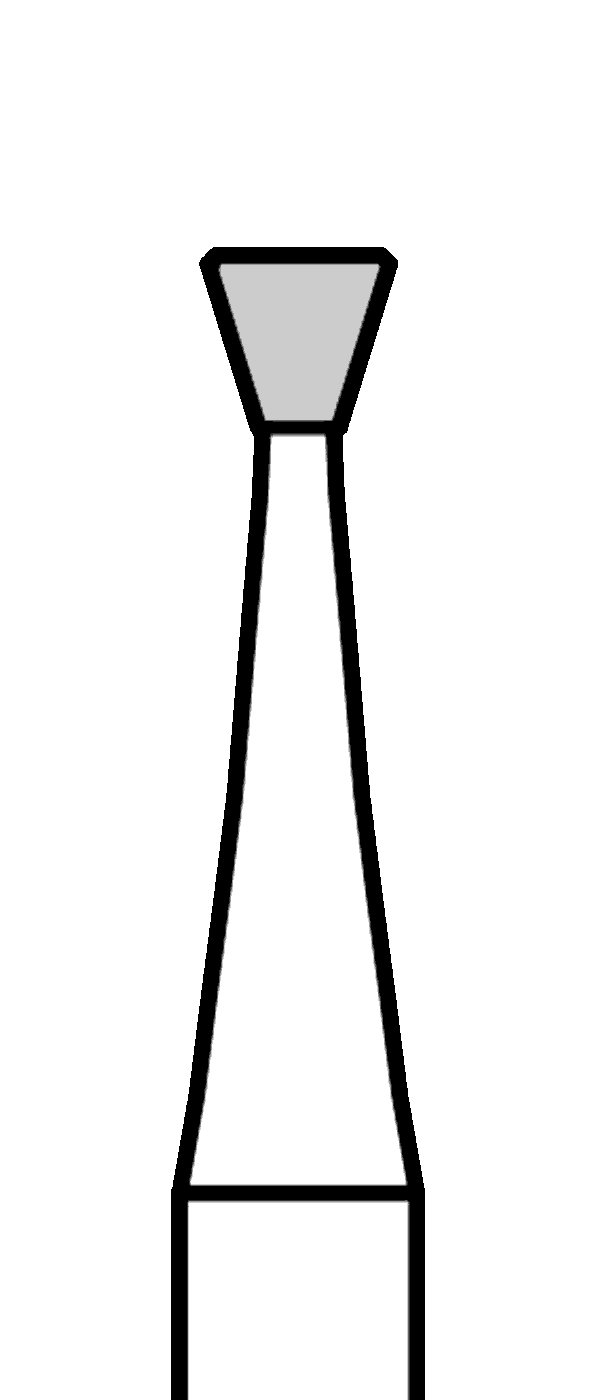 Tvrdokovový vrtáček, obrácený kónus, do červeného kolénka, Ø 1,8 mm