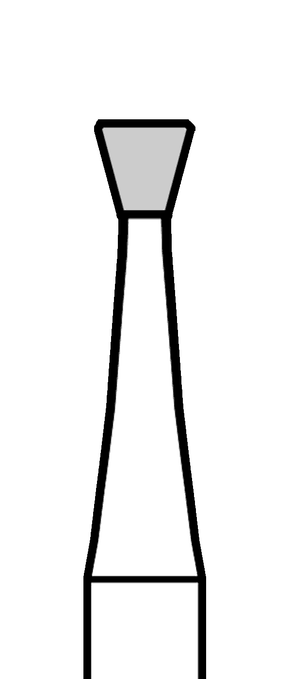 Tvrdokovový vrtáček, obrácený kónus, do modrého kolénka, Ø 2,1 mm