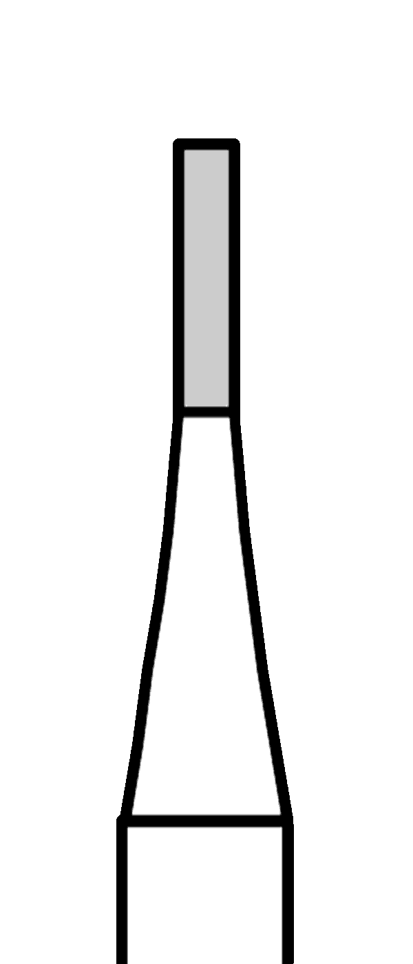 Tvrdokovový vrtáček, válec, rovný, do červeného kolénka, Ø 1 mm