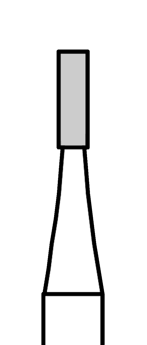 Tvrdokovový vrtáček, válec, rovný, do modrého kolénka, Ø 1,2 mm