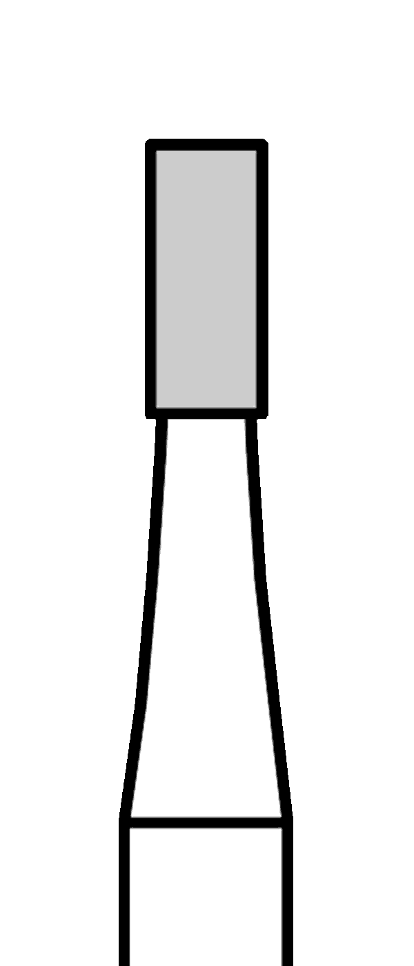 Tvrdokovový vrtáček, válec, rovný, do mikromotoru, Ø 1,8 mm
